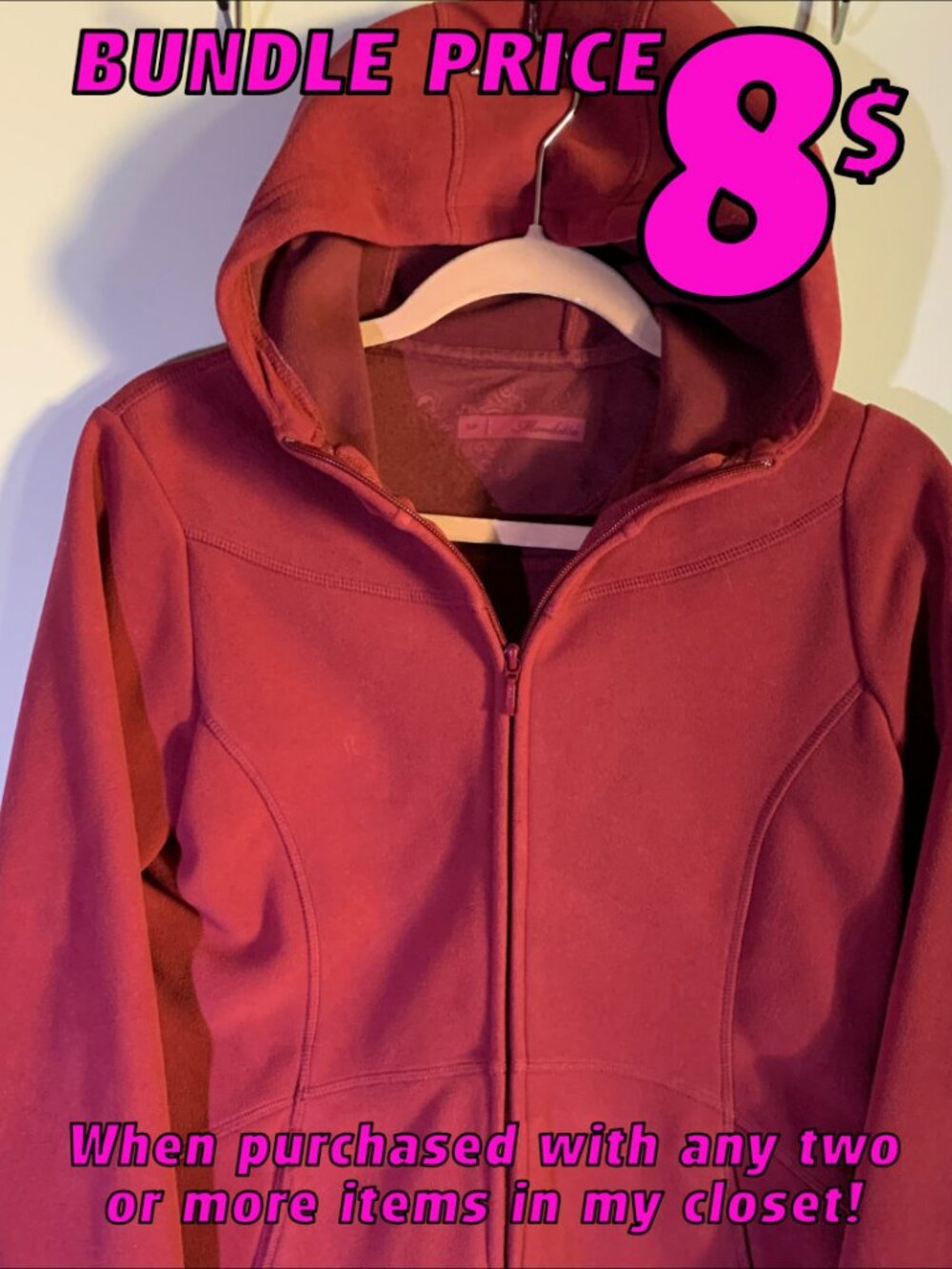 Mondetta Zip-Up Hoodie size SMALL